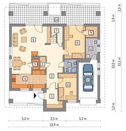 Проект жилого дома напоминающего замок на два этажа