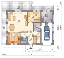 Проект оригинального коттеджа на два этажа