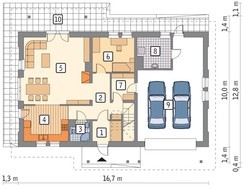 Двухэтажный дом площадью 150 м2