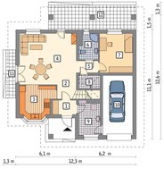 Проект красочного двухэтажного дома