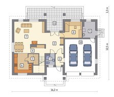 Красивый двухэтажный дом с гаражом на 2 авто