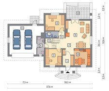 Красивый дом под шоколадной крышей