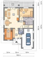 Чудесный двухэтажный дом с колоннами