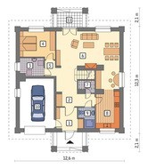 Интересный дом с полукруглыми окнами