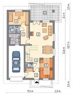 Красивое жилье с высокой крышей