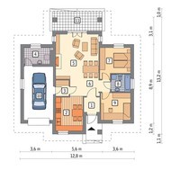 Одноэтажный особняк на 3 спальни