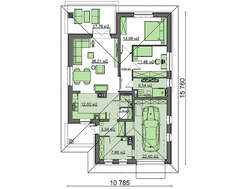 Изящный дом декорированный натуральным камнем