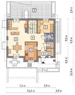 Симпатичный особняк с гаражом на цокольном этаже