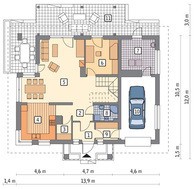 Проект светлого коттеджа с деревянным декором