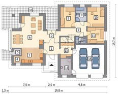 Особняк с выделением гостиного помещения