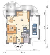 Жилой дом с полукруглыми террасами