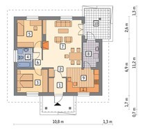 Жилой дом декорированный деревом