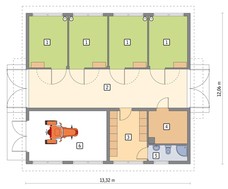 Конюшня с комнатой отдыха и гаражом