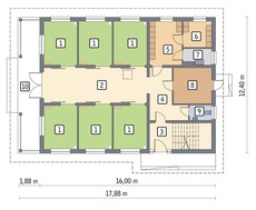Конюшня интересной планировки на 6 особей
