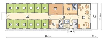 Двухэтажная конюшня с жилыми апартаментами