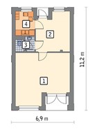 Проект отдельно стоящего магазина площадью 50 м2