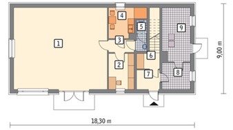 Современный проект здания универсального назначения