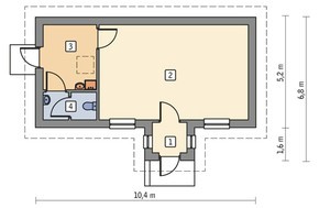 Здание небольшого торгового комплекса