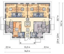 Двухэтажный многоквартирный пансионат