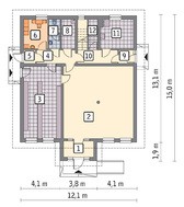 Двухэтажный торговый комплекс с жилым помещением