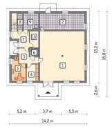 Торговый комплекс с жилыми апартаментами на втором этаже