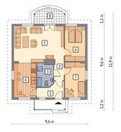 Красивый одноэтажный дом под четырехскатной крышей