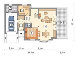 Праздничный жилой дом интересной планировки