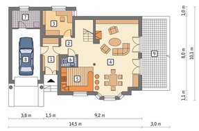 Проект роскошного жилого дома с гаражом