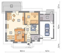 Двухэтажный жилой дом в благородной расцветке