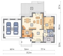 Жилой дом с гаражом на две машины