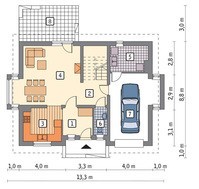 Красивый жилой дом на два балкона