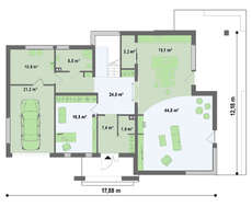 Большой двухэтажный коттедж в стиле хай-тек