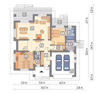 Красивый дом с гаражом на две машины