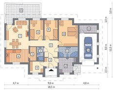 Просторный жилой дом с камином