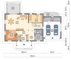 Проект жилого дома с интересным декором