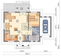 Проект привлекательного жилого дома в серо-коричневых тонах