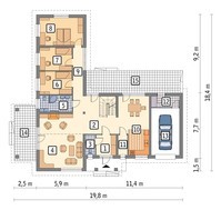 Красивый дом декорированный натуральным камнем