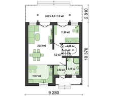 Проект восхитительного двухэтажного дома на 3 спальни