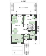 Видный двухэтажный дом с цокольным этажом