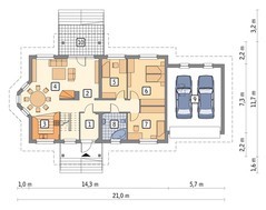 Проект двухэтажного привлекательного дома на 7 спален