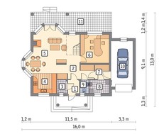 Двухэтажный изысканный дом с колоннами