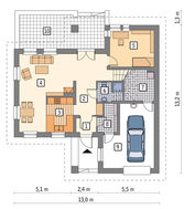 Проект двухэтажного миловидного дома