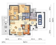 Проект изящного жилого дома с мансардой