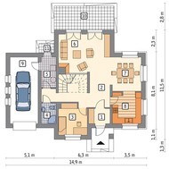 Двухэтажный привлекательный дом