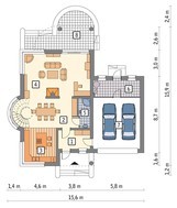 Изящный дом с просторным гаражом