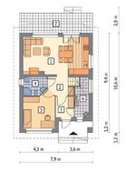 Проект двухэтажного жилого дома с просторными спальнями