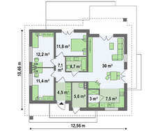 Проект небольшого коттеджа площадью 98 кв.м