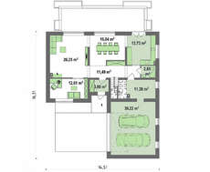 Проект для строительства двухэтажного дома площадью 228 кв.м.