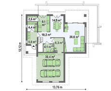 Проект 2 этажного дома в классическом стиле общей площадью 246 кв.м.