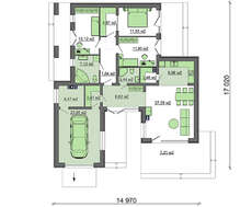 План строительства представительного коттеджа площадью 142 кв.м и гаражом для 1 авто